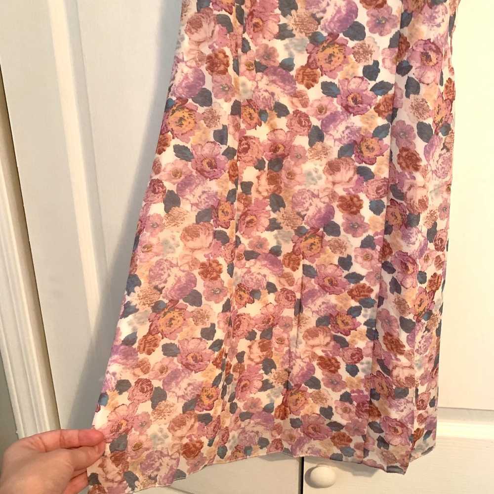 Floral Ruffle Mini Dress Size Large - image 7