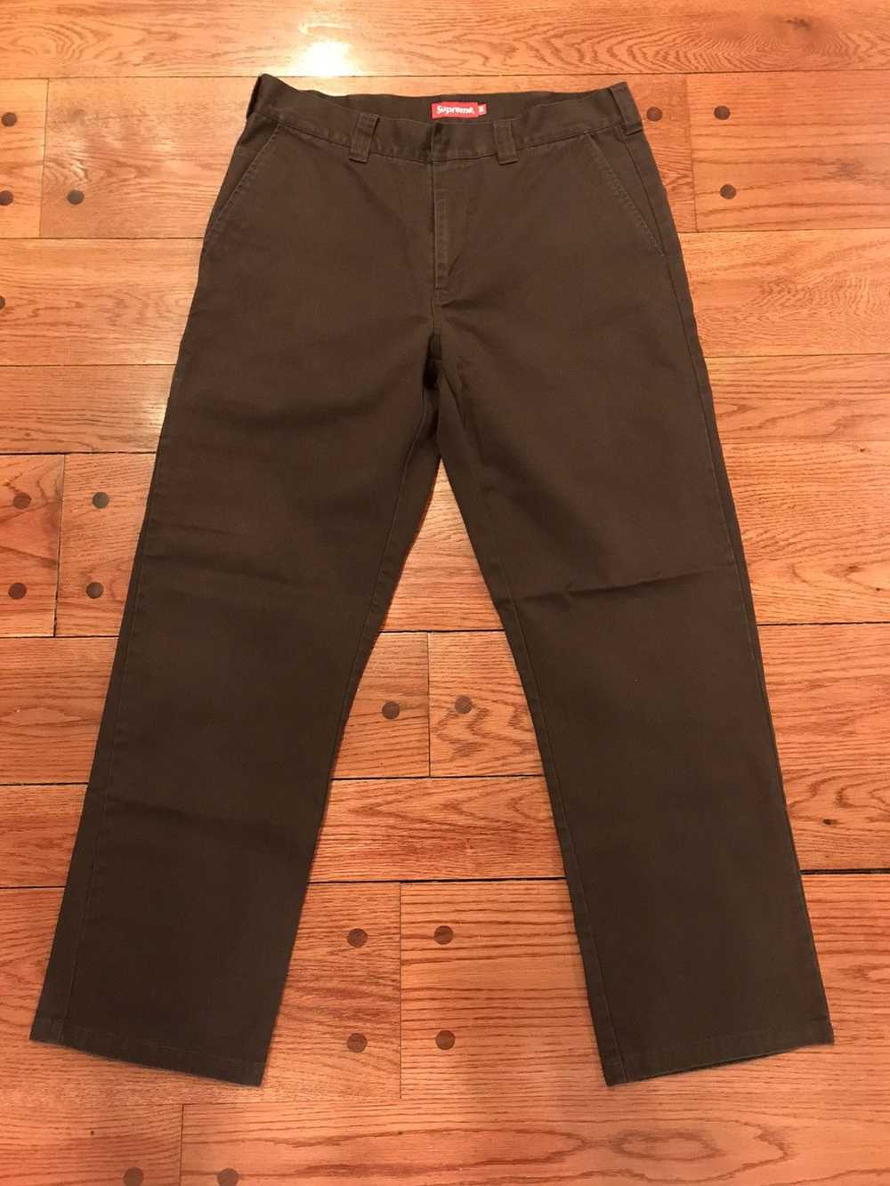 Supreme Supreme Work Pants Chino Brown SS22 Size … - image 1