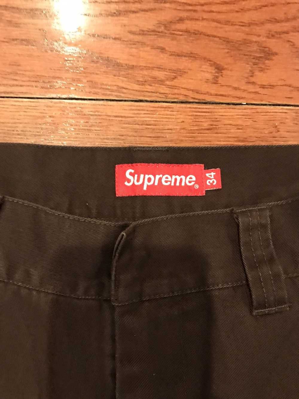 Supreme Supreme Work Pants Chino Brown SS22 Size … - image 2