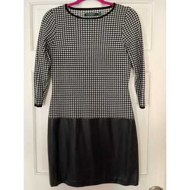 Ralph Lauren Black White Houndstooth Faux Leather… - image 1