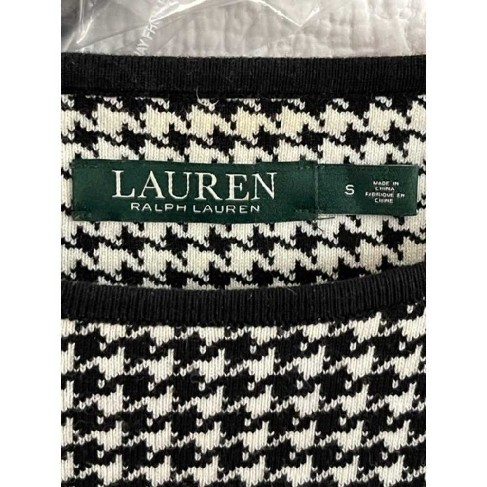 Ralph Lauren Black White Houndstooth Faux Leather… - image 3