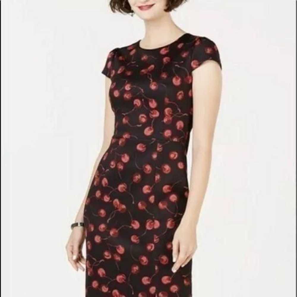 Betsey Johnson Cherry Print Scuba Sheath Dress 6 - image 2