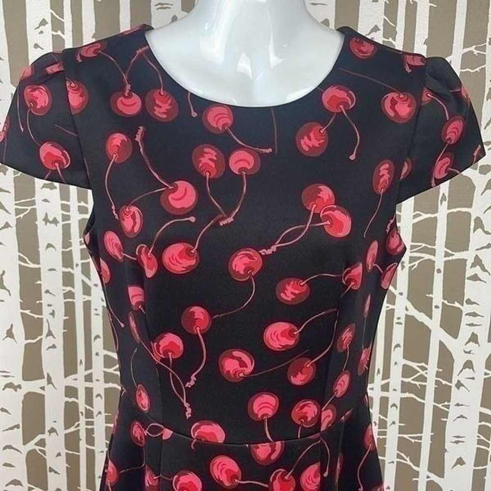 Betsey Johnson Cherry Print Scuba Sheath Dress 6 - image 4