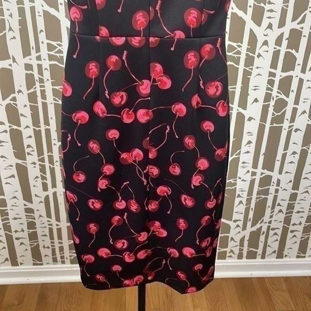 Betsey Johnson Cherry Print Scuba Sheath Dress 6 - image 8