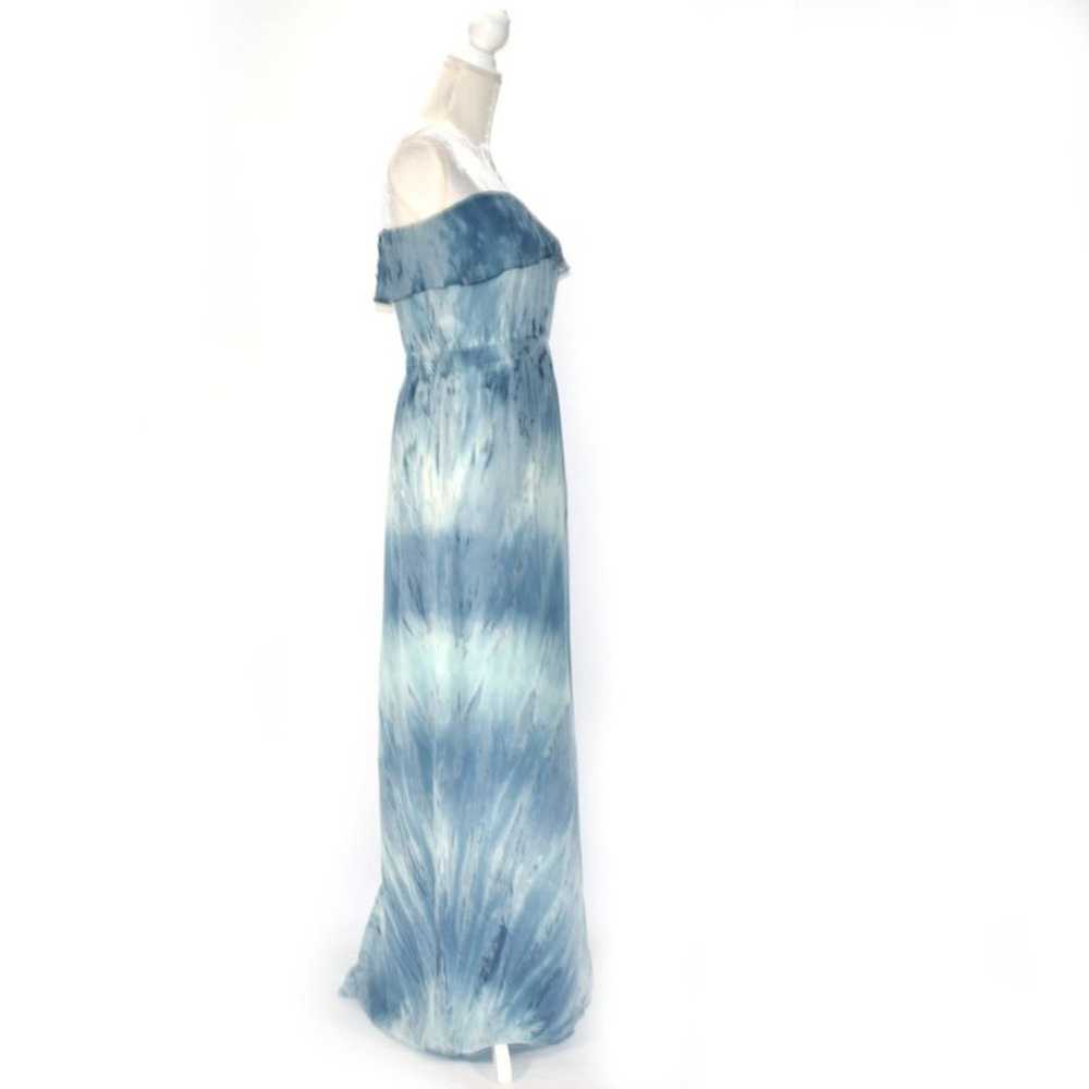 GYPSY 05 Nina Silk Ruffle Tie Dye Strapless Maxi … - image 5