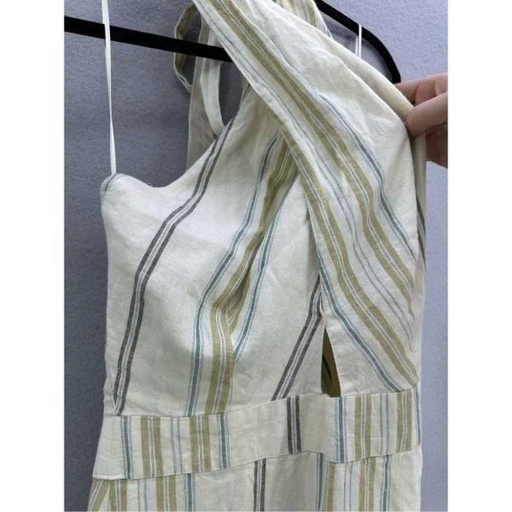 Happy X Nature Womens Cream Striped Linen Cutout … - image 11