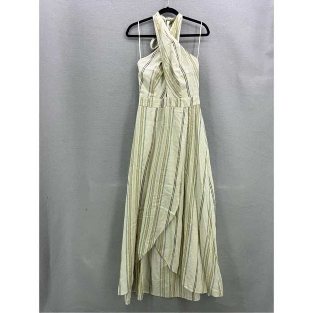 Happy X Nature Womens Cream Striped Linen Cutout … - image 2