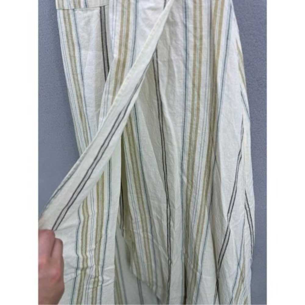 Happy X Nature Womens Cream Striped Linen Cutout … - image 5