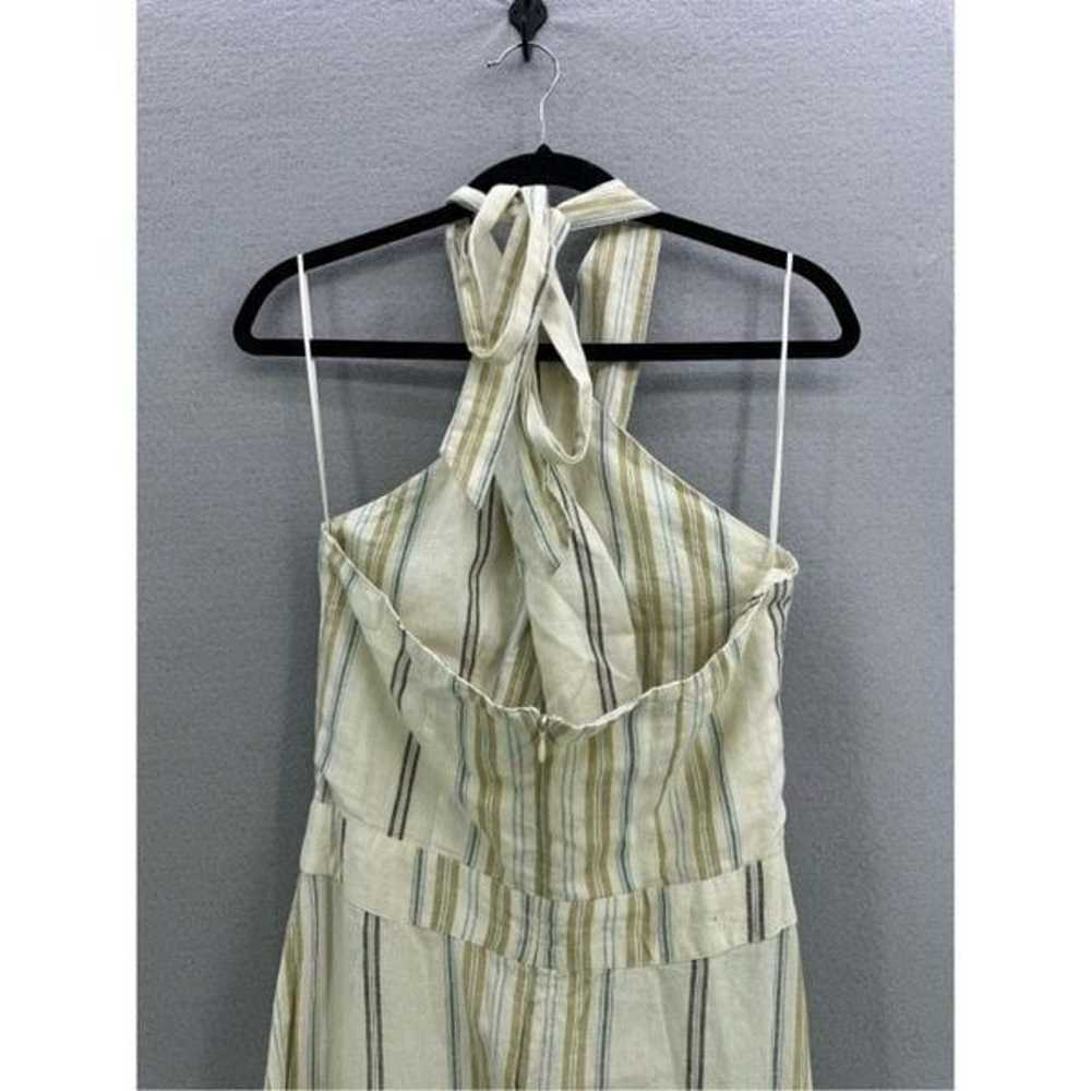 Happy X Nature Womens Cream Striped Linen Cutout … - image 7