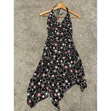 Vintage City Triangles Womens Dress Small Black Ge