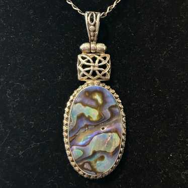 925 sterling, Abalone necklace - image 1