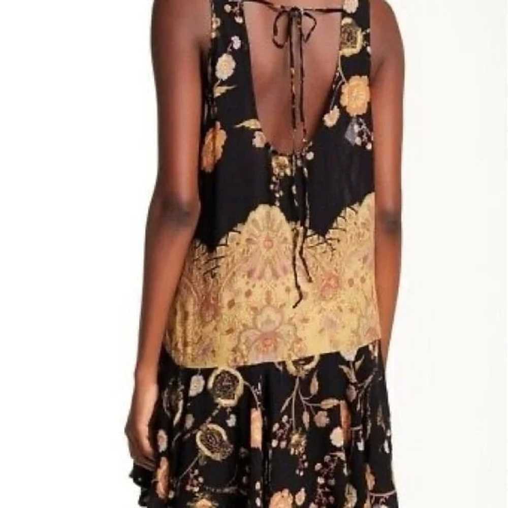 Free People Dobby Dot Flouncy Hem Slip Dress Blac… - image 3