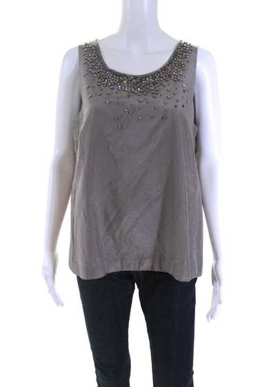 J Crew Womens Sequin Beaded Round Neck Sleeveless… - image 1