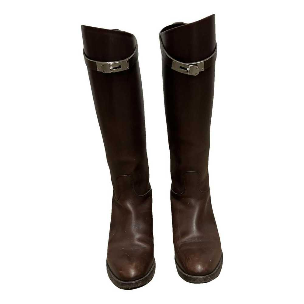 Hermès Jumping leather riding boots - image 1