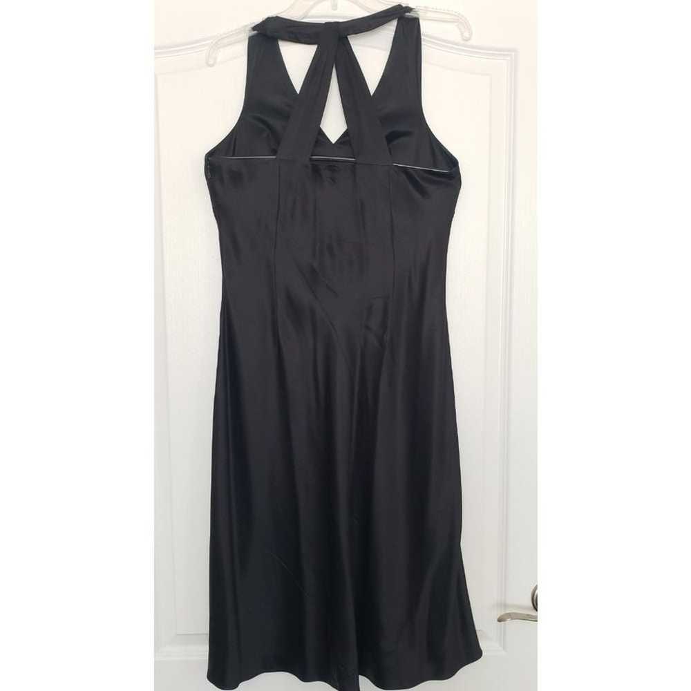 Ann Taylor LOFT Vintage Black Silk Slip Dress Siz… - image 2