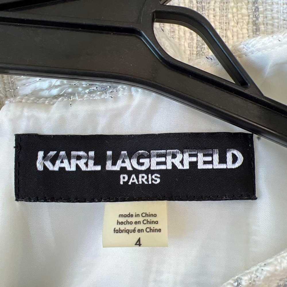 Karl Lagerfeld White Sleeveless Fringe Dress - image 5