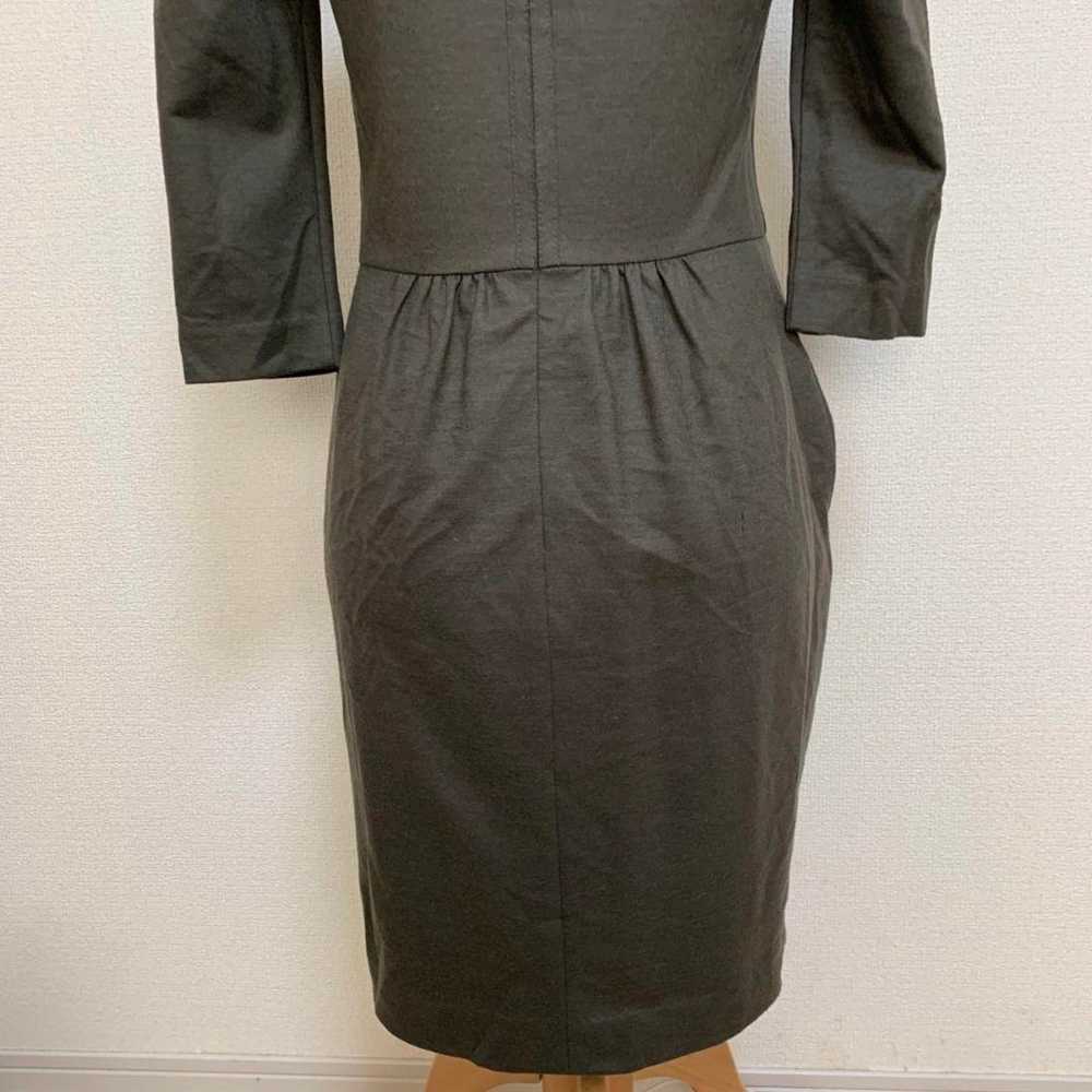 BALLSEY Dress 38 Brown Frill Office Casual Elegant - image 8