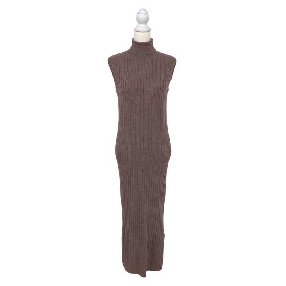 VICKY Brown Long Knit Dress M - image 2