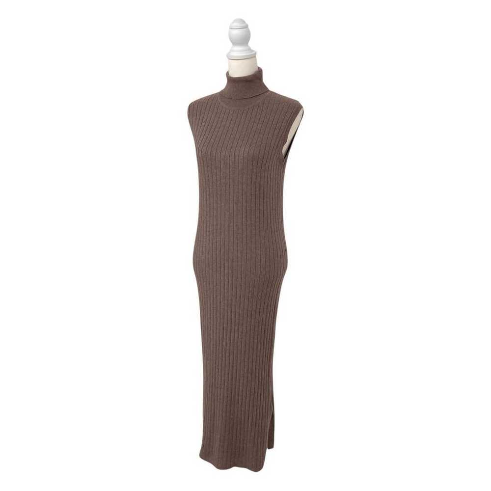 VICKY Brown Long Knit Dress M - image 5