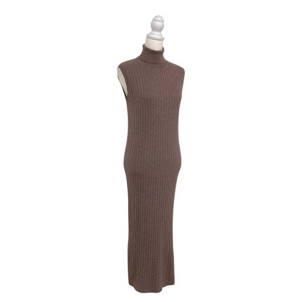 VICKY Brown Long Knit Dress M - image 6