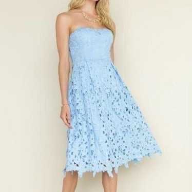 Francesca's Blue Alya Harpeth Lace Dress