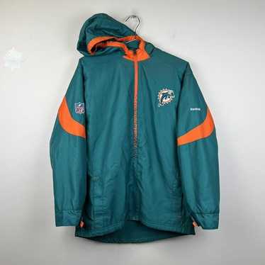 NFL マイアミ ドルフィンズ プルオーバー ナイロン ジャージ リーボック Vintage Reebok Pro Line Miami Dolphins Puffer jacket Size