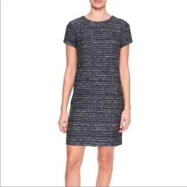 Banana Republic Navy Boucle Tweed Shift Dress