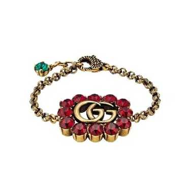 Authentic Gucci crystal double G bracelet