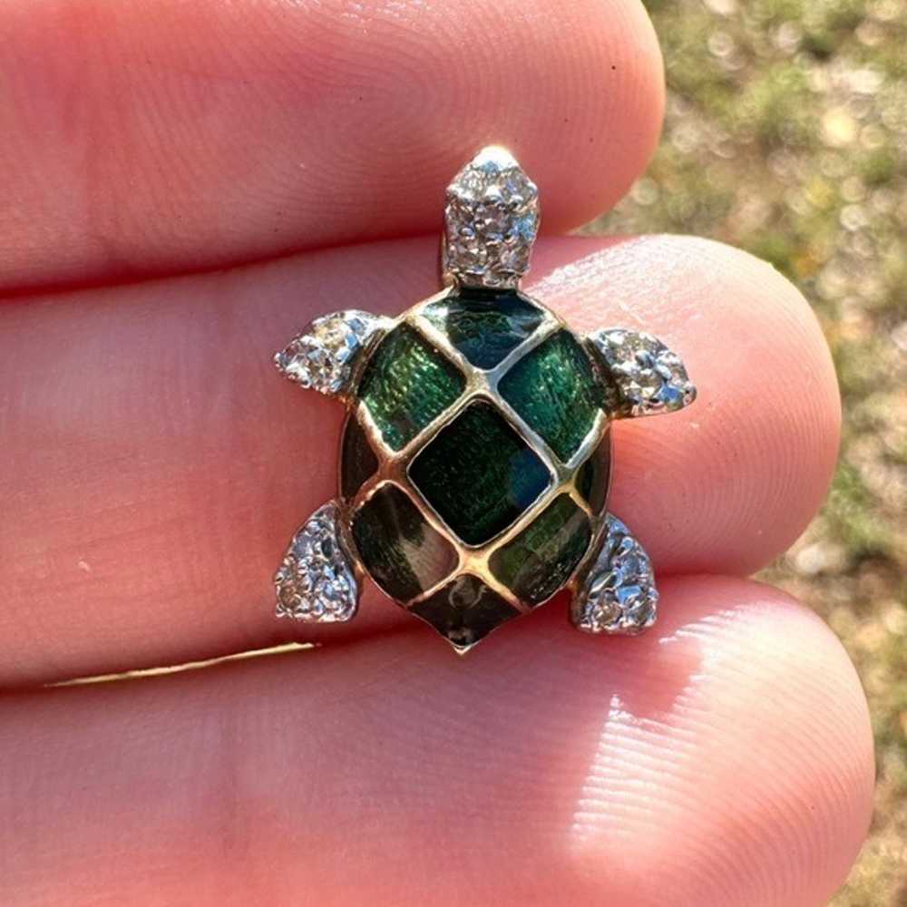 solid 10k gold genuine diamond hawaii turtle pend… - image 10