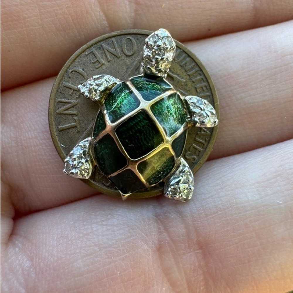 solid 10k gold genuine diamond hawaii turtle pend… - image 7