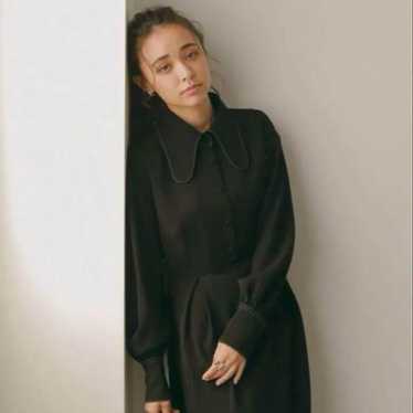 Philme black shirt dress long sleeve long