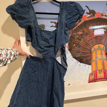 Show me your mumu mini denim dress - image 1