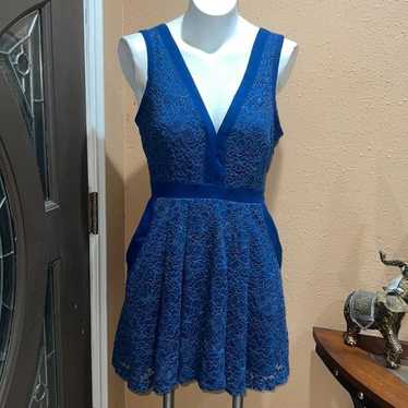 Free People blue open back dress