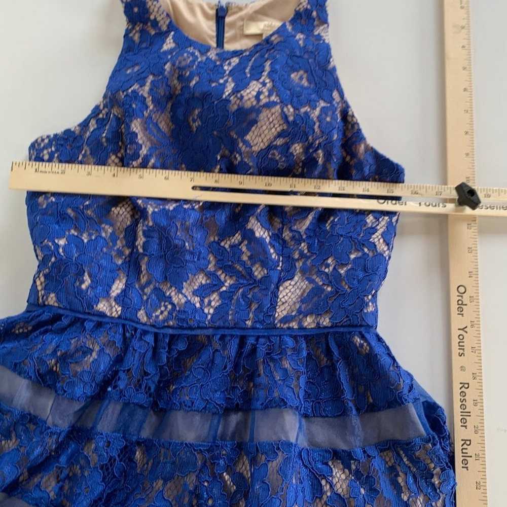 Aidan Mattox Dress Womens 6 Blue Lace Fit Flare M… - image 6