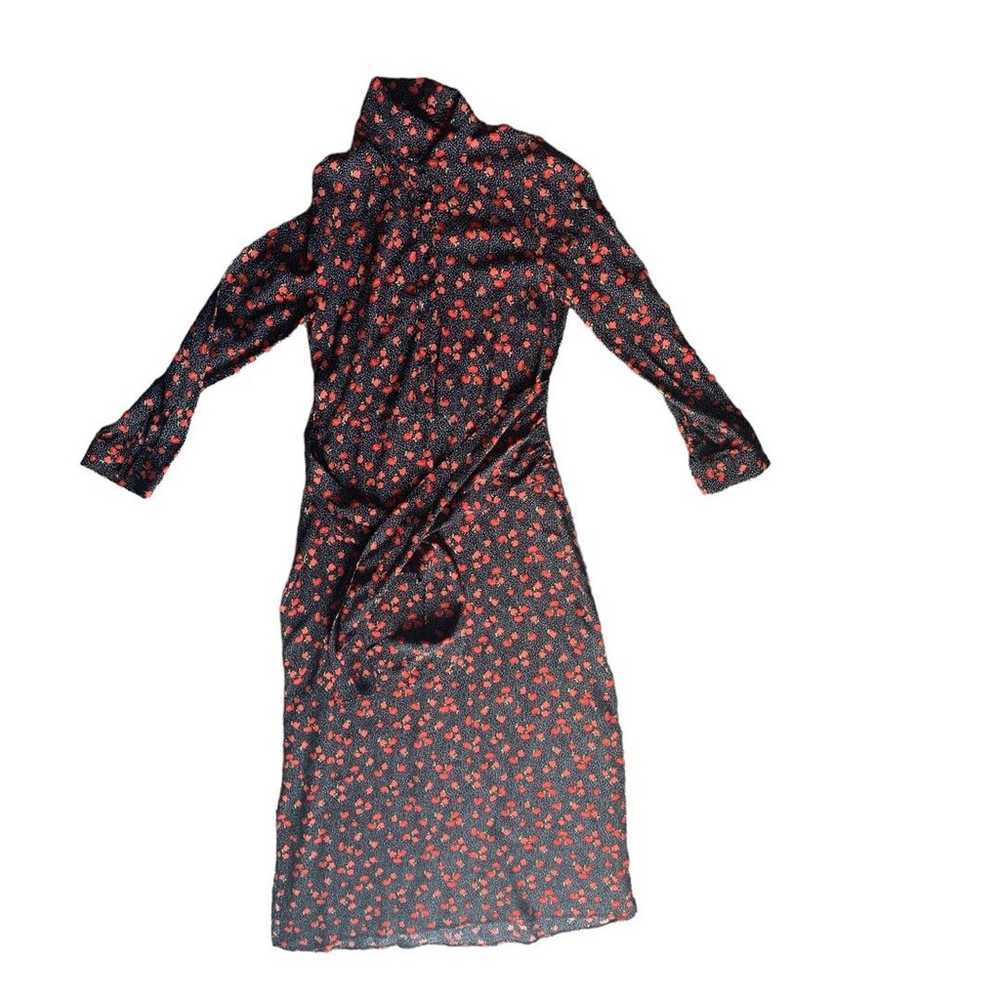 ZARA womens small long sleeve maxi dress floral r… - image 3