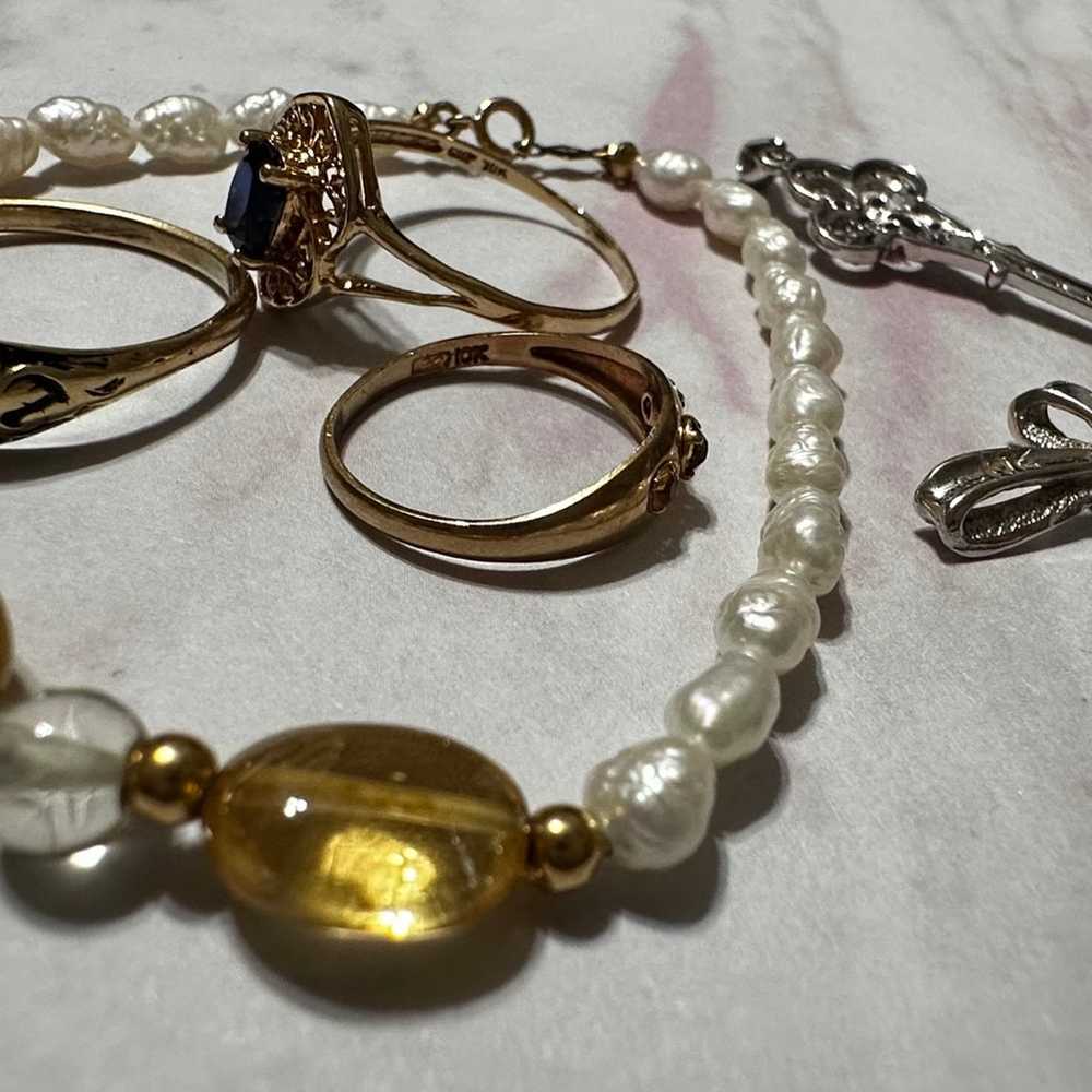 SOLID GOLD JEWELRY LOT - image 5