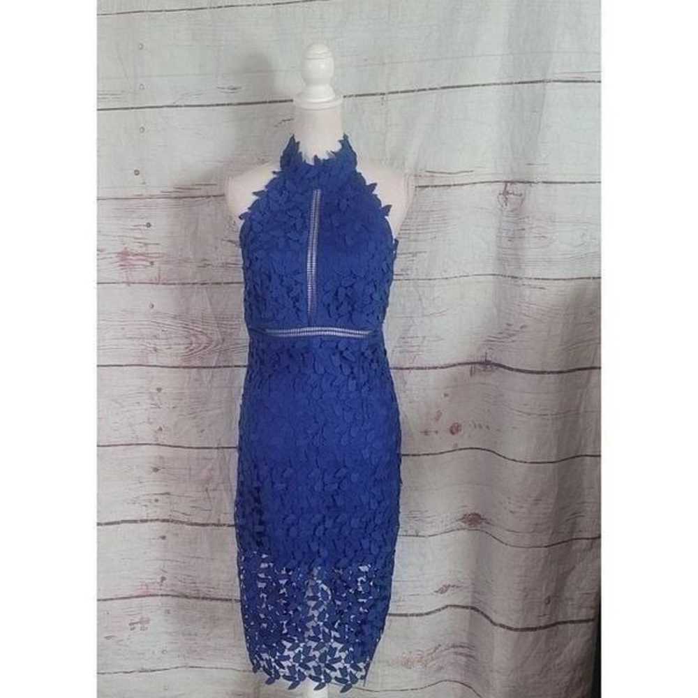 Bardot Gemma Lace Halter Midi Dress Size 8 - image 2