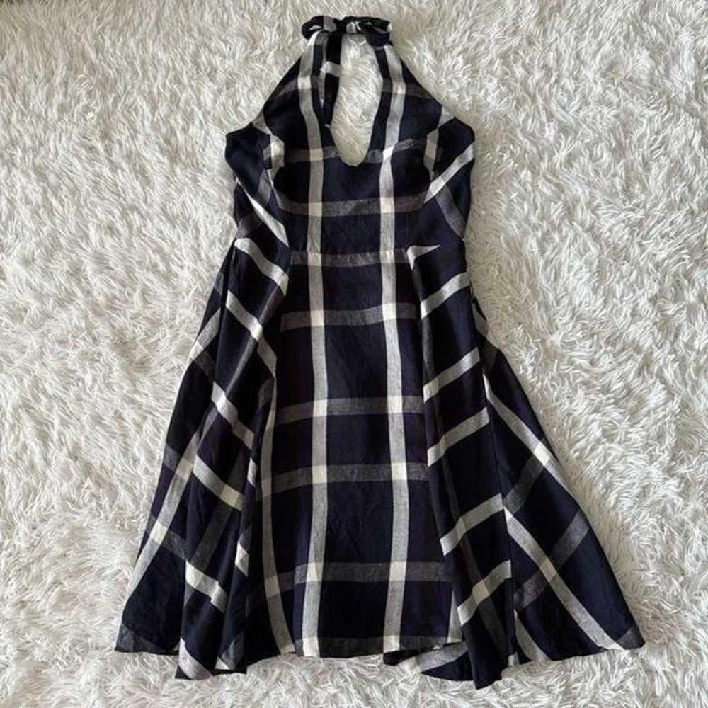 Anthropologie Brand Eva Franco Linen Plaid A-line… - image 7