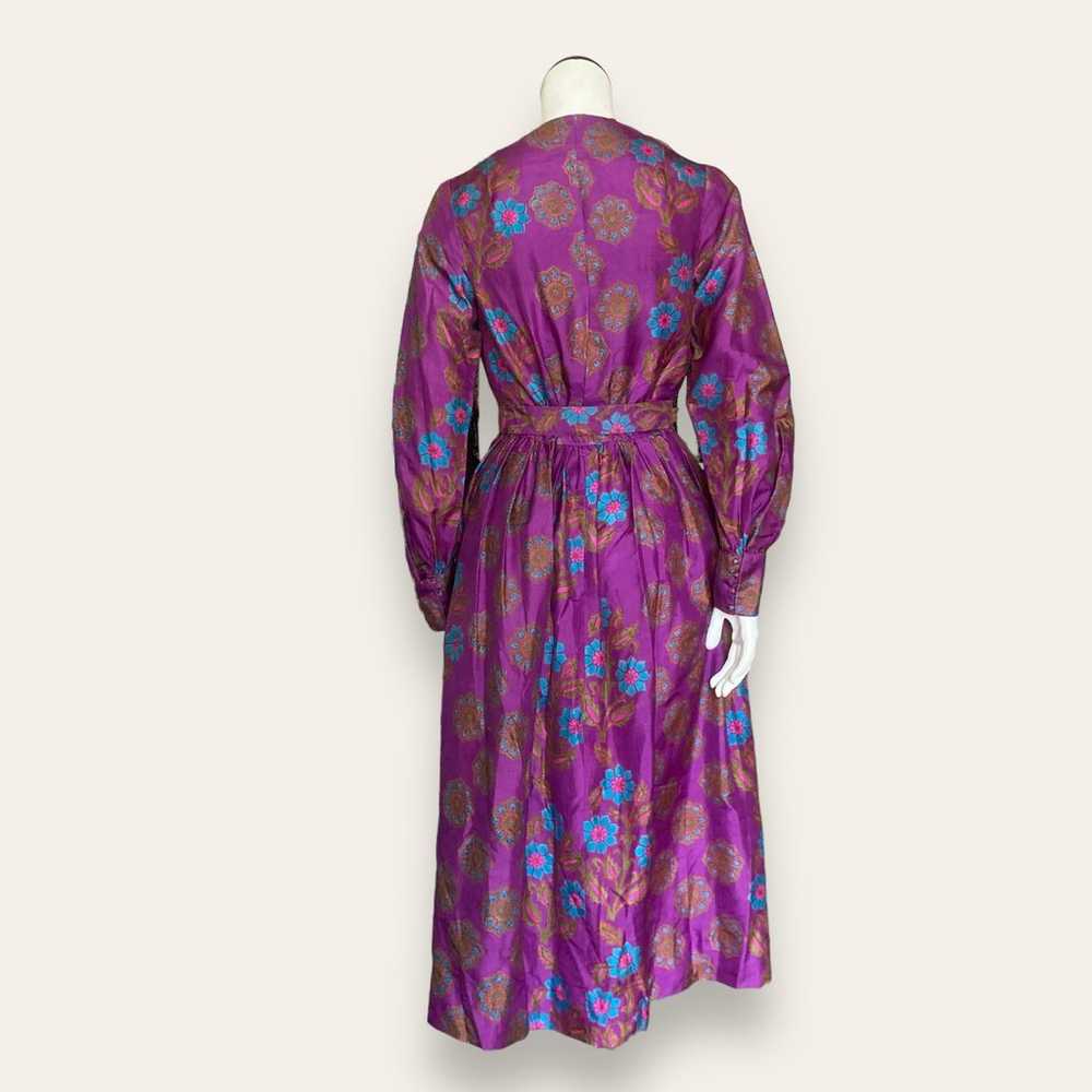 Homemade purple fit and flare, long sleeve dress … - image 3