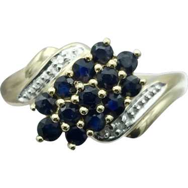 10K Sapphire and Diamond Ring