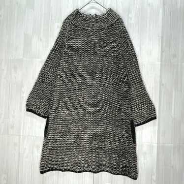 ZARA Back Full Zip Tweed Knit Dress M - image 1