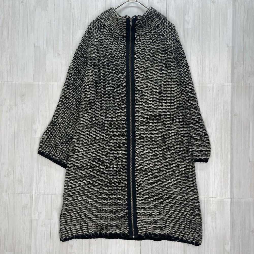 ZARA Back Full Zip Tweed Knit Dress M - image 7