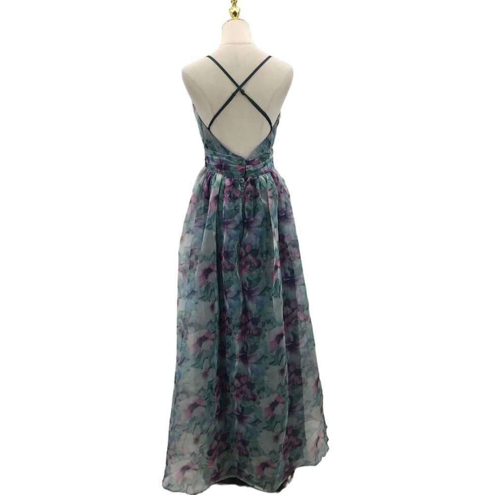 LULU'S S Romance that Wows Dark Teal Floral Print… - image 3