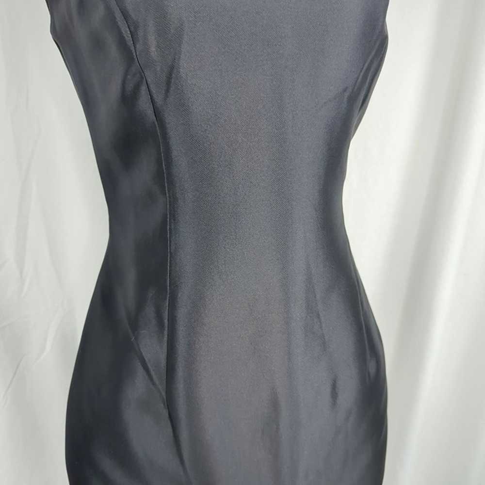 Chetta B Black Party Dress 6 Small Metallic Short - image 3