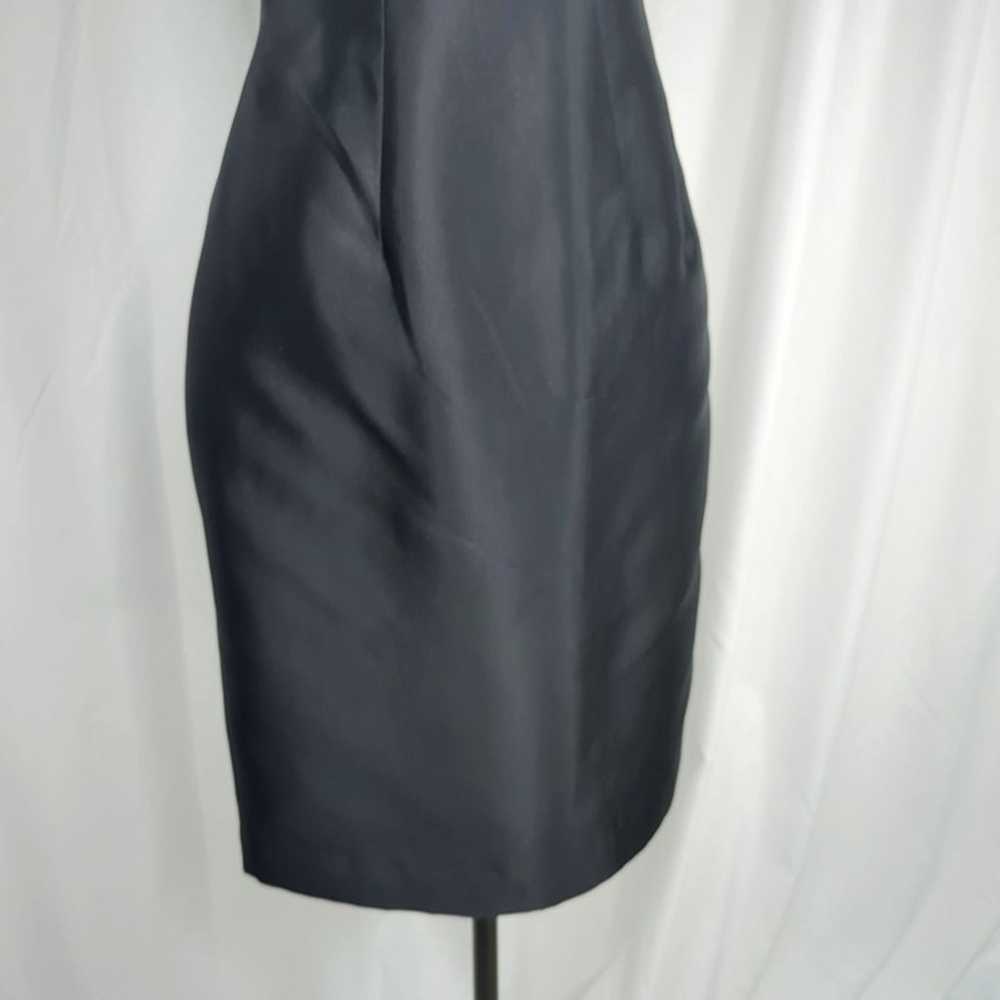 Chetta B Black Party Dress 6 Small Metallic Short - image 4