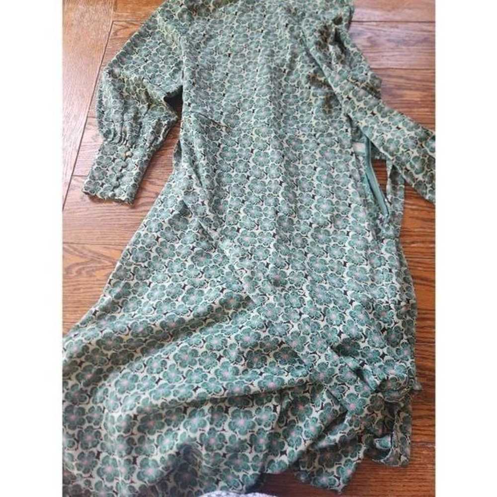 Veiled New York green&pink floral dress sz Small - image 5