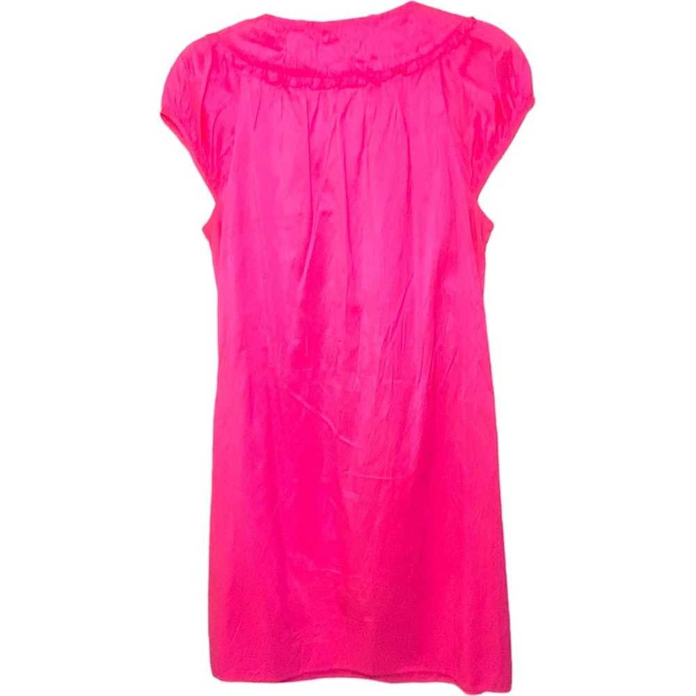 Calypso fuchsia silk dress hot pink Barbiecore M - image 2