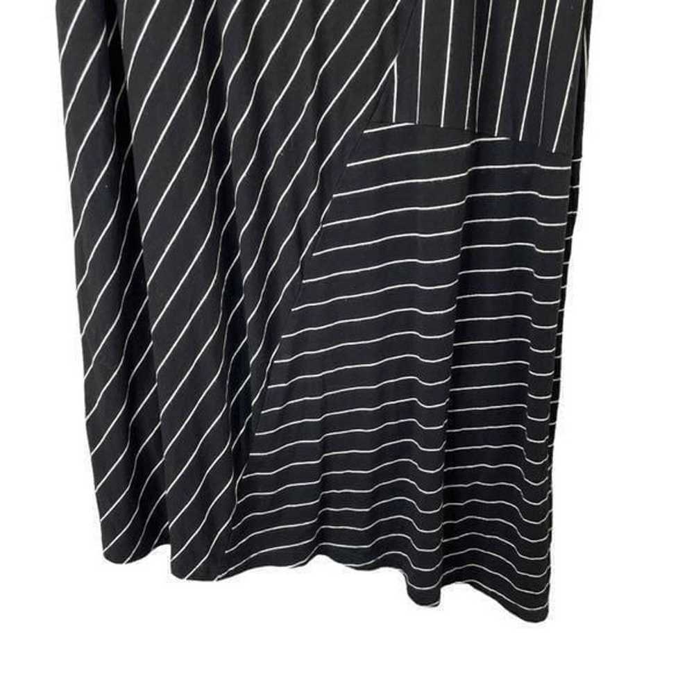 COMFY USA striped geometric asymmetric hem midi d… - image 4