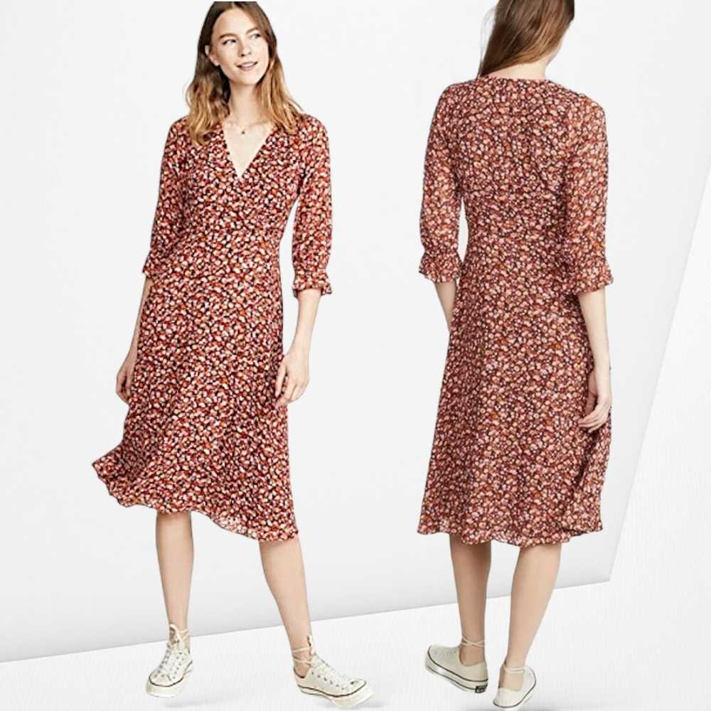 MADEWELL Faux Wrap Midi Dress Floral Clipdot Spri… - image 12