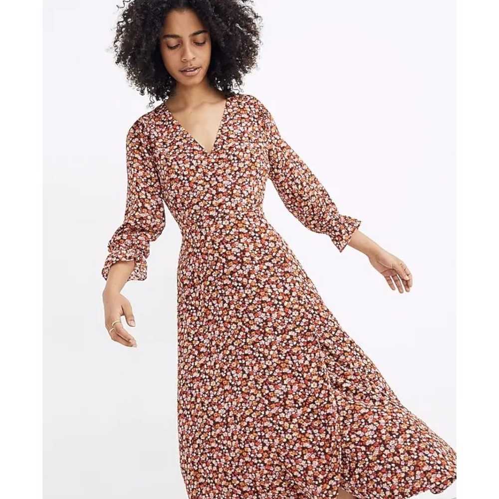 MADEWELL Faux Wrap Midi Dress Floral Clipdot Spri… - image 2